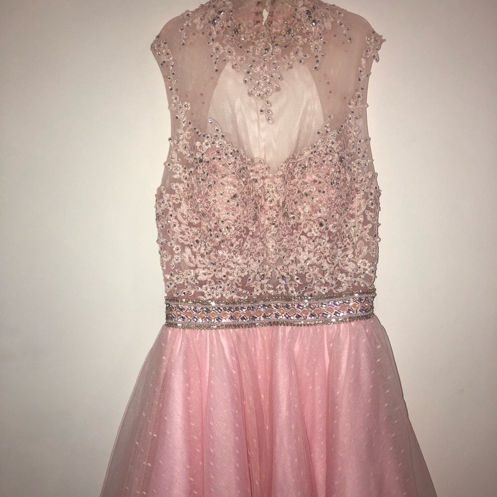 Blush Pink Short Prom Dress
